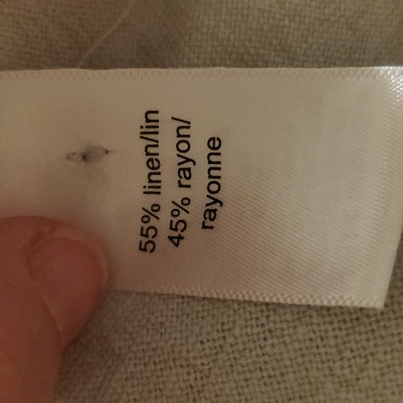 Maurice’s Sage Green V-Neck Beaded Spaghetti Strap Tank SZ M Linen Blend - Picture 6 of 7